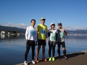 スタート直前、仲間たちで。