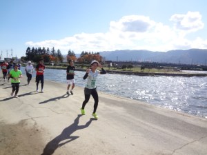 東京のラン仲間、Ａさん、ゴール間近！(Ｇさん取り損ねスミマセン・・・)