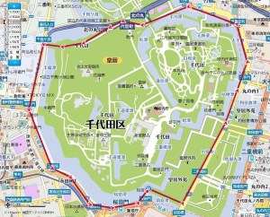 皇居ランのコース概要ＭＡＰです。