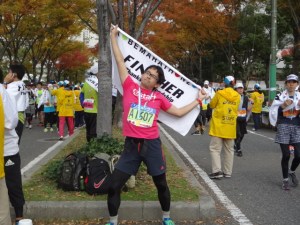 ゴール後の一枚。